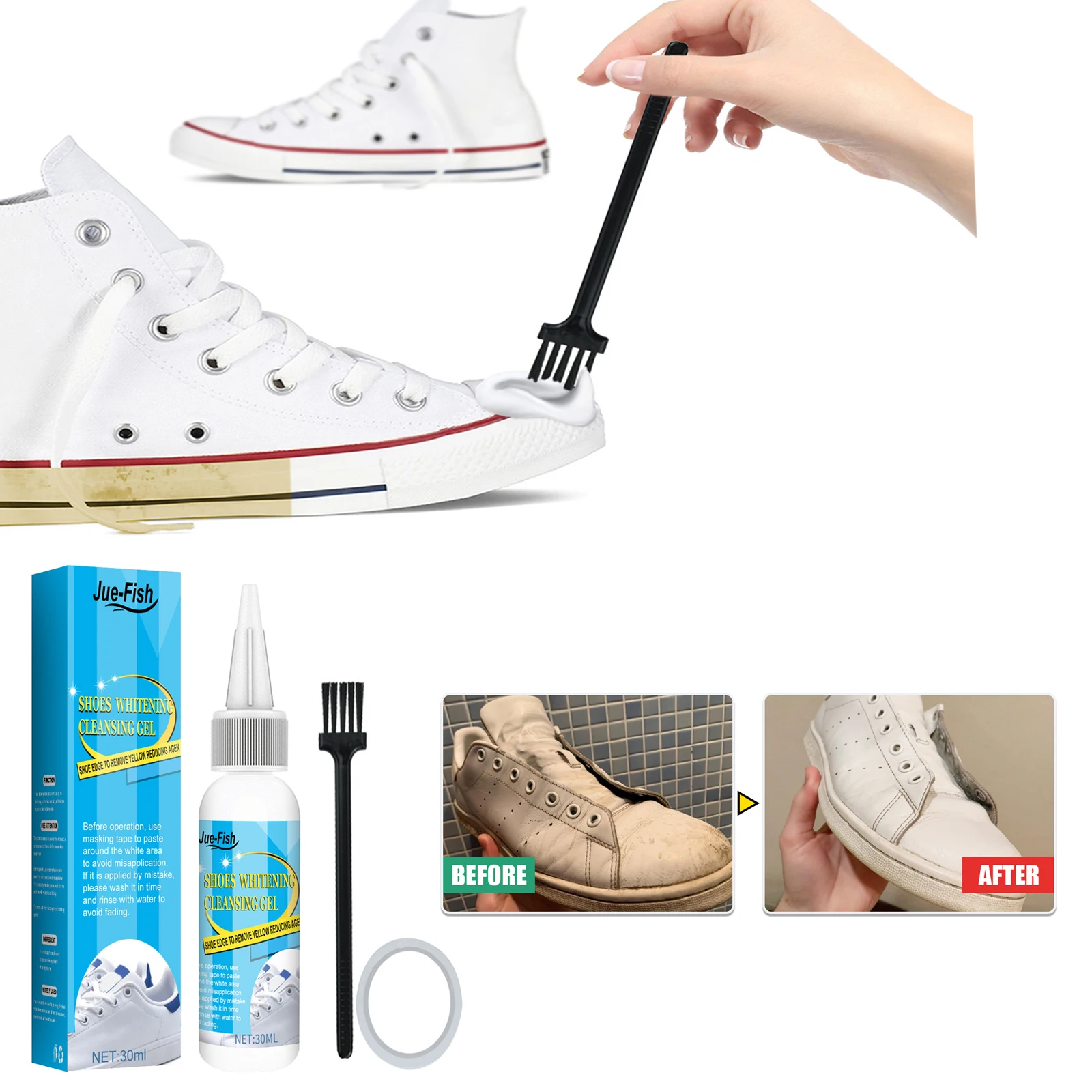 Sneaker Cleaning Kit - Beyaz ayakkabı temizleme jeli leke kir